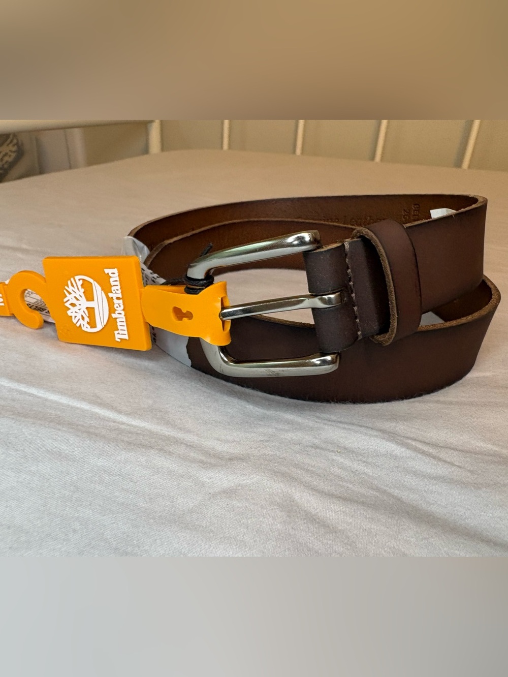 Timberland Boys Brown Genuine Leather Belt Size M 26-28 NWT